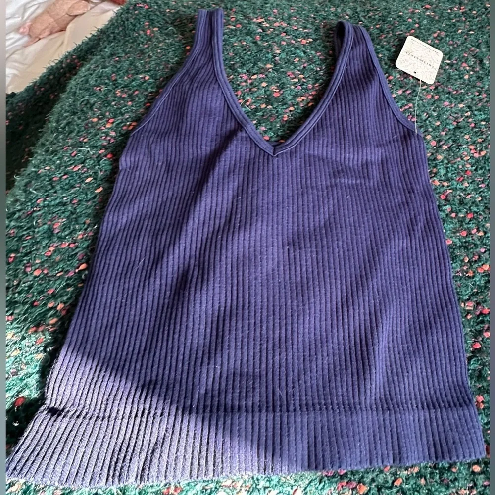 ‼️RARE‼️🎸Free People🎸🔥NWT🔥Solid Ribbed Brami in Navy—XS/S